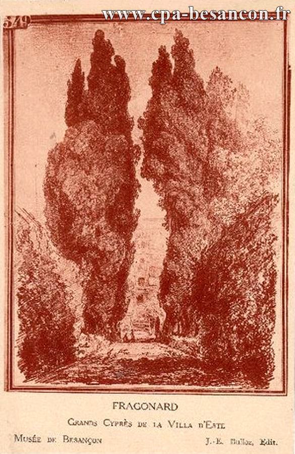 FRAGONARD - GRAND CYPRÈS DE LA VILLA D ESTE - MUSÉE DE BESANÇON